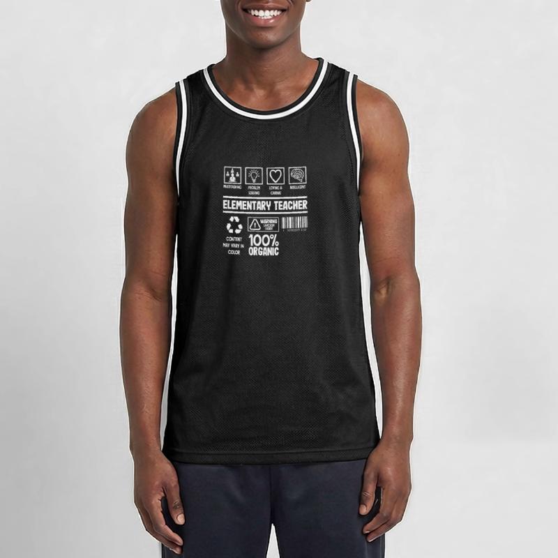 Elementary School Teacher Multitasking Problem Solving Men's Basketball Jersey