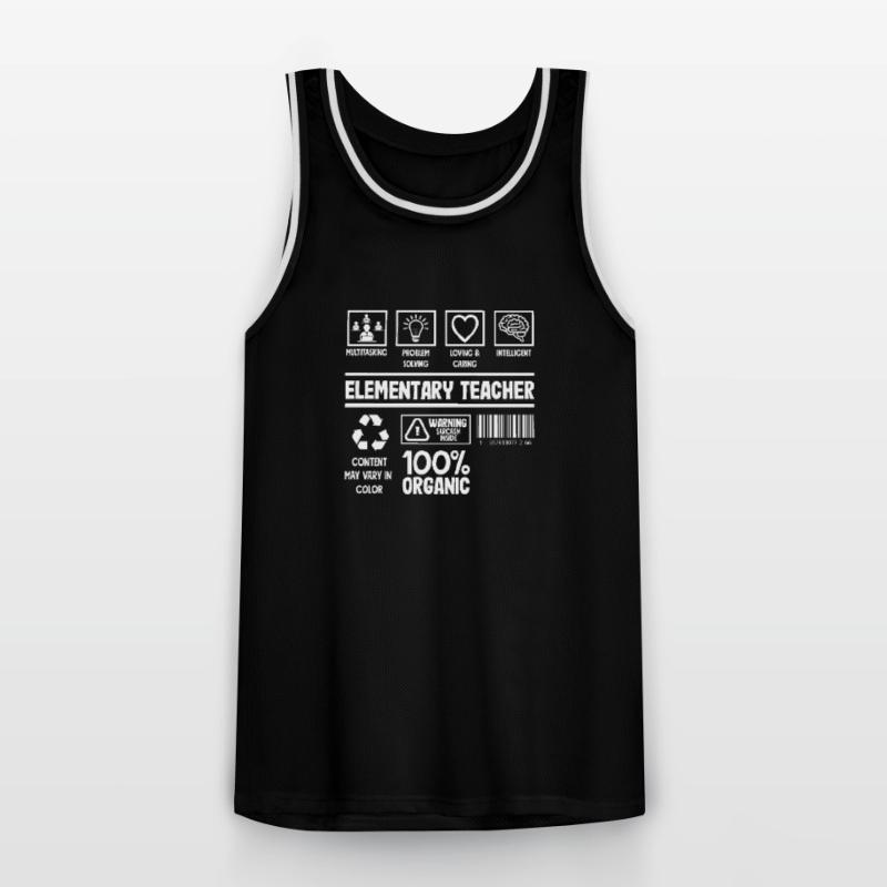Elementary School Teacher Multitasking Problem Solving Men's Basketball Jersey