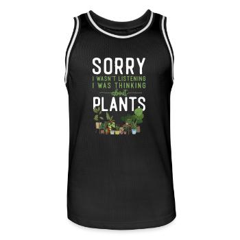 Plant Lover Gardening Sorry I - Männer Basketball-Trikot - Schwarz/Weiß - Vorne - AI Model Male 185 dark (185cm)
