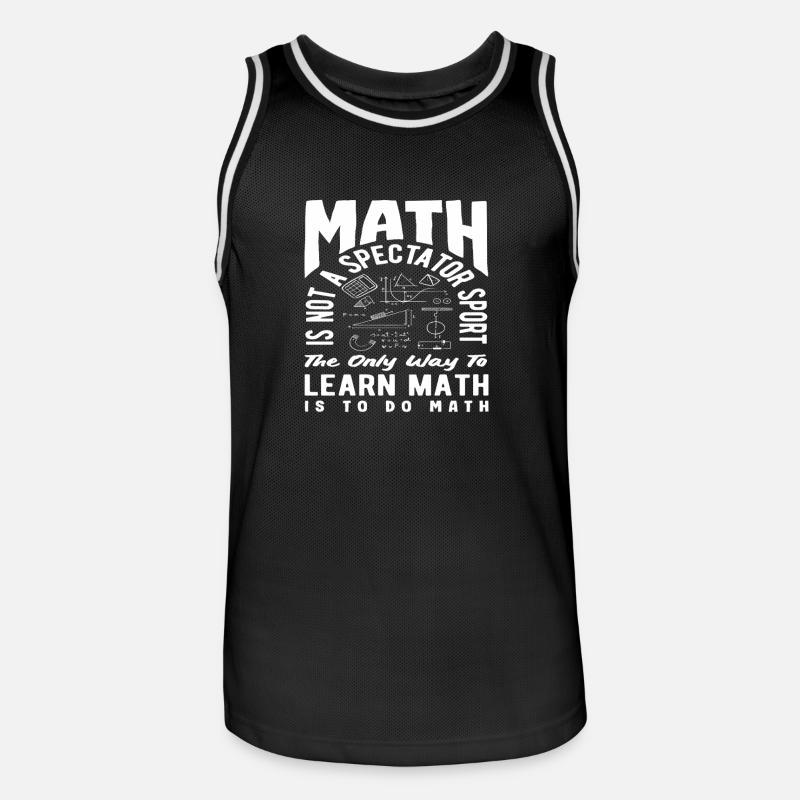 Math Teacher Math Gift - Men's Basketball Jersey - black/white