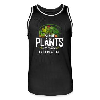 Plant Lover Gardening My Plants - Männer Basketball-Trikot - Schwarz/Weiß - Vorne - AI Model Male 185 dark (185cm)