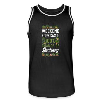 Week-end de jardinage pour les amoureux des plantes - Maillot de basket Homme - noir/blanc - Devant - AI Model Male 185 dark (185cm)