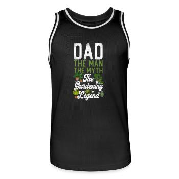Plant Lover Gardening Dad Dad The - Men's Basketball Jersey - black/white - Front - AI Model Male 185 dark (185cm)