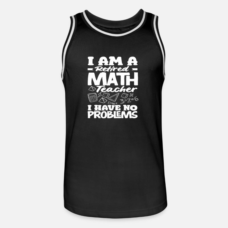 Math Teacher Math Gift - Men's Basketball Jersey - black/white