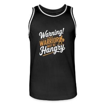 Intermittent fasting Intermittent fasting - Men's Basketball Jersey - black/white - Front - AI Model Male 185 dark (185cm)