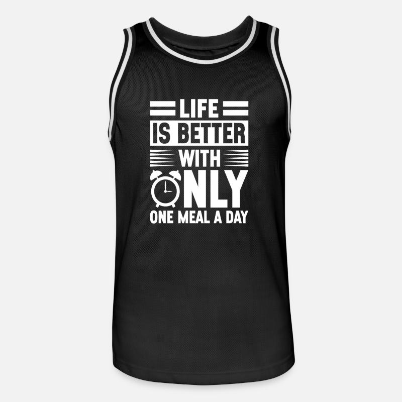 Intermittent fasting Intermittent fasting - Men's Basketball Jersey - black/white