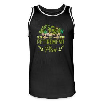 Plant Lover Gardening Retired My - Männer Basketball-Trikot - Schwarz/Weiß - Vorne - AI Model Male 185 dark (185cm)