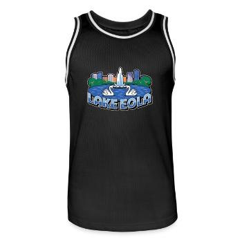 Souvenir de vacances à Lake Eola, Orlando, Floride - Maillot de basket Homme - noir/blanc - Devant - AI Model Male 185 dark (185cm)