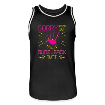 Dudelsackspieler Dudelsack Männer Geschenk - Männer Basketball-Trikot - Schwarz/Weiß - Vorne - AI Model Male 185 dark (185cm)