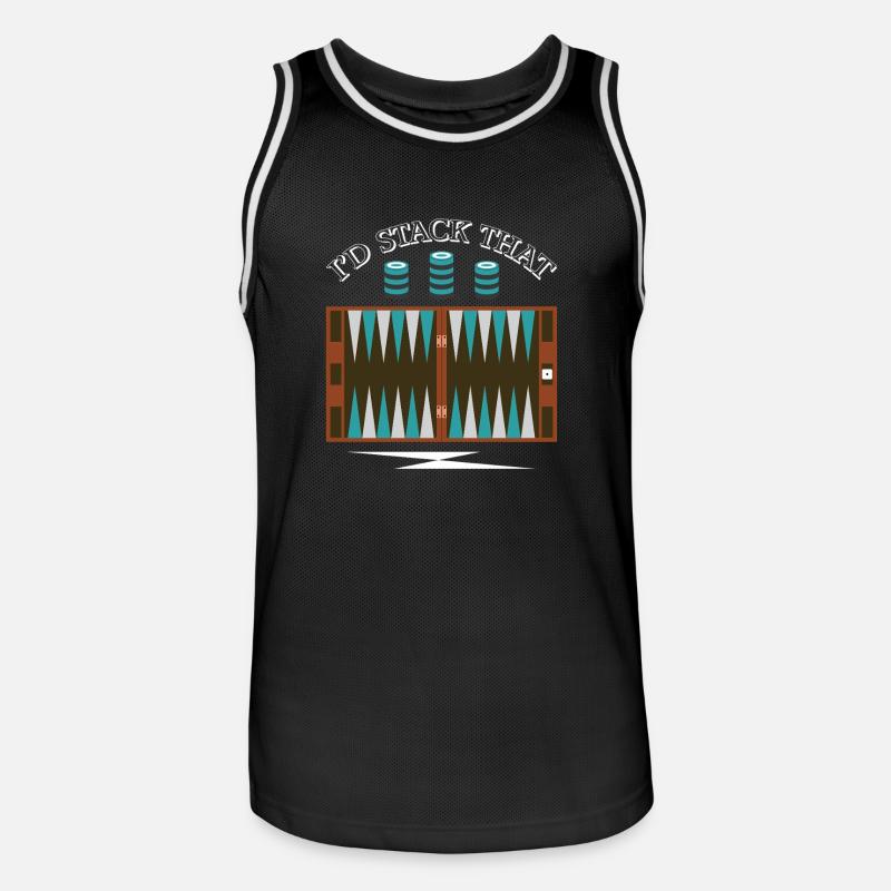 Backgammon Spiel - Männer Basketball-Trikot - Schwarz/Weiß