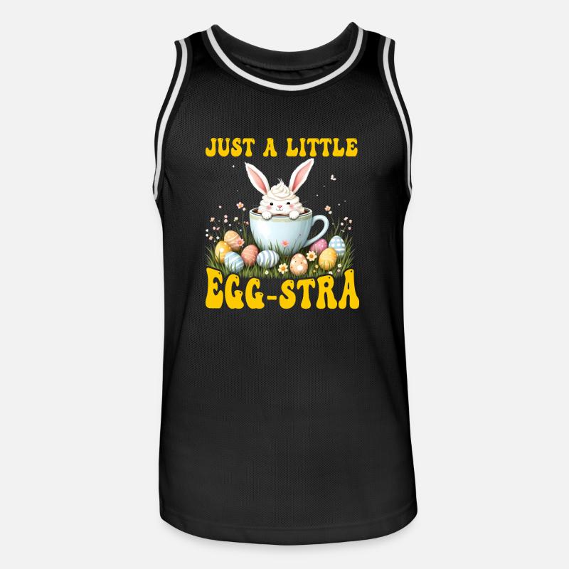 Nur ein bisschen Egg-stra - Männer Basketball-Trikot - Schwarz/Weiß