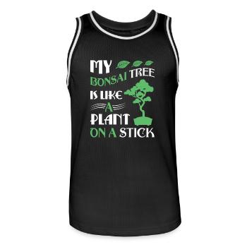 Bonsai Tree - Männer Basketball-Trikot - Schwarz/Weiß - Vorne - AI Model Male 185 dark (185cm)
