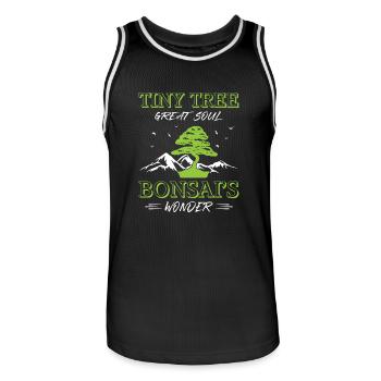 Bonsai Tree - Männer Basketball-Trikot - Schwarz/Weiß - Vorne - AI Model Male 185 dark (185cm)