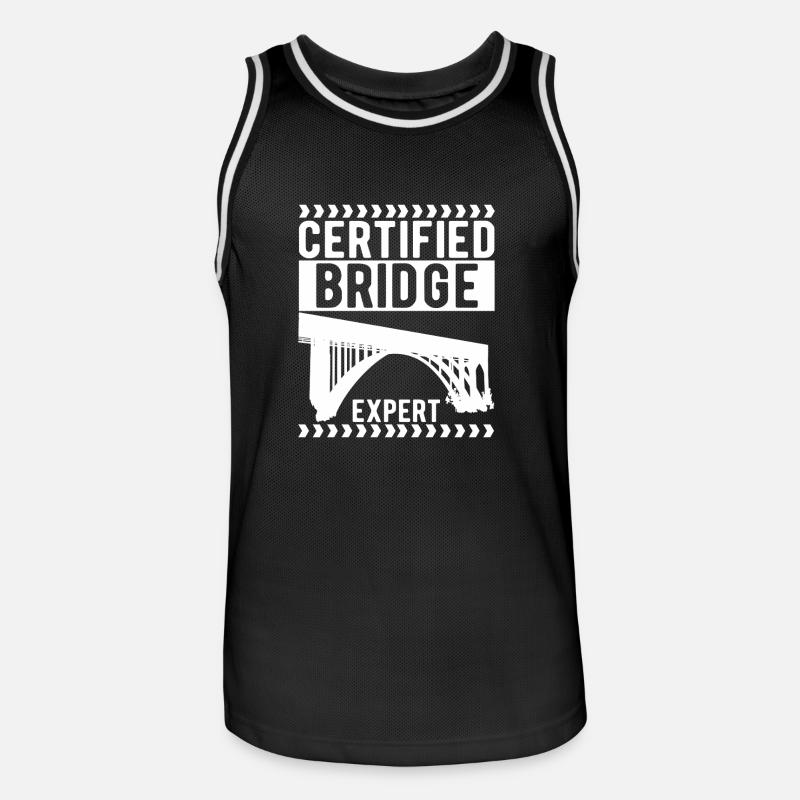 Bridge Engineer Bridge Construction - Men's Basketball Jersey - black/white