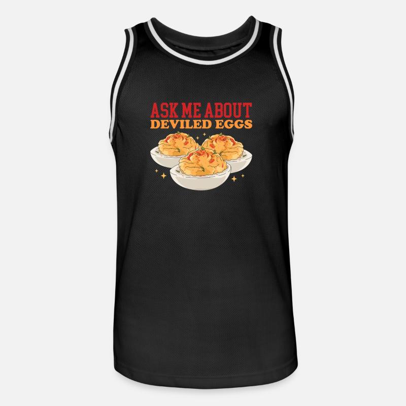 Stuffed Eggs Deviled Eggs Gift - Men's Basketball Jersey - black/white