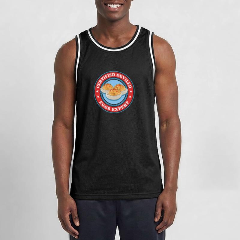 Gefüllte Eier Experte Deviled Eggs Geschenk Männer Basketball-Trikot
