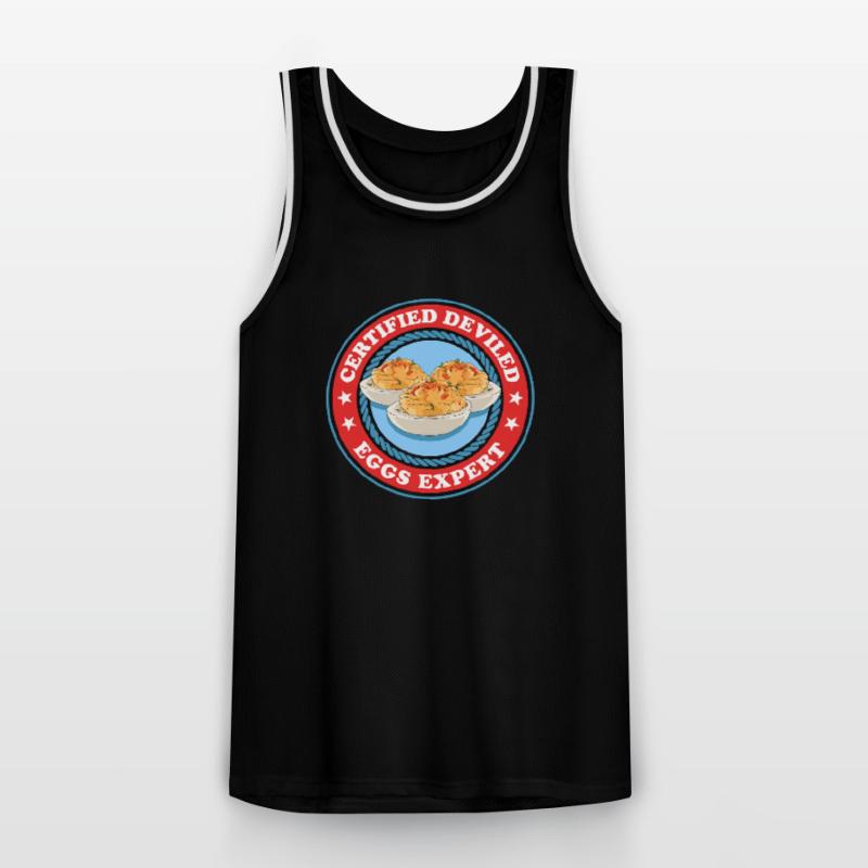 Gefüllte Eier Experte Deviled Eggs Geschenk Männer Basketball-Trikot