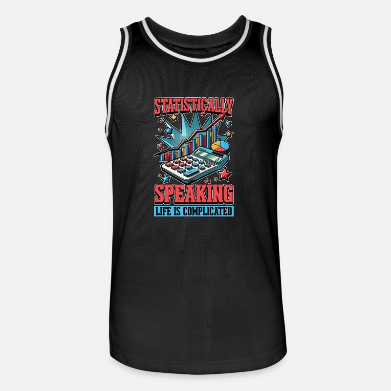 Statistically Speaking Data Scientist Statistician - Männer Basketball-Trikot - Schwarz/Weiß