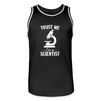 Croyez-moi, je suis un scientifique Scientifique de laboratoire MLS - Maillot de basket Homme - noir/blanc - Devant - AI Model Male 185 dark (185cm)