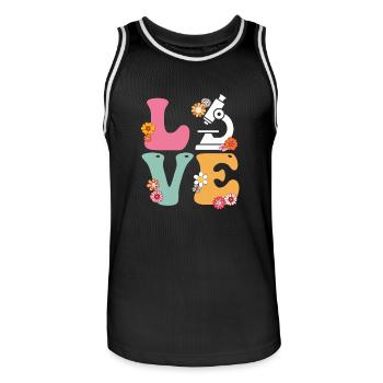 Amour Scientifique de laboratoire médical Boho Arc-en-ciel MLS - Maillot de basket Homme - noir/blanc - Devant - AI Model Male 185 dark (185cm)
