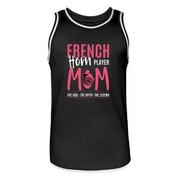 Corniste Maman L’Idole Le Corniste - Maillot de basket Homme - noir/blanc - Devant - AI Model Male 185 dark (185cm)
