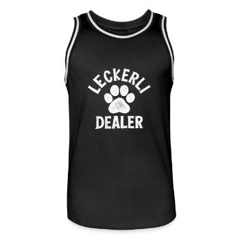 Hundebesitzer lustiger Spruch Hund Geschenk Idee - Männer Basketball-Trikot - Schwarz/Weiß - Vorne - AI Model Male 185 dark (185cm)