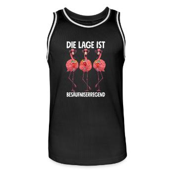La situation est l’ivresse - Maillot de basket Homme - noir/blanc - Devant - AI Model Male 185 dark (185cm)