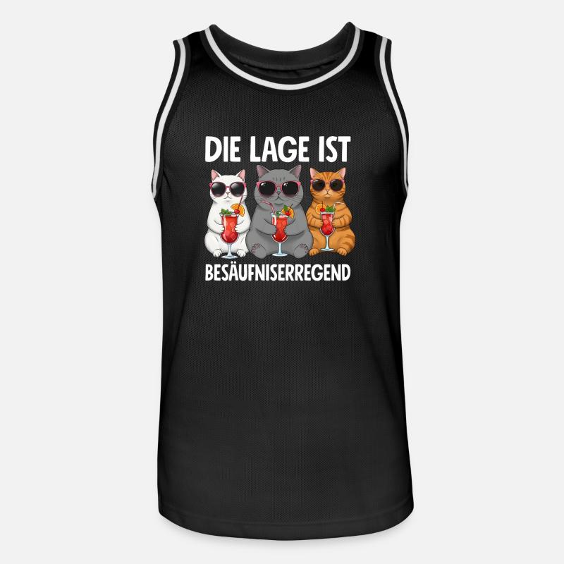 The situation is drunkenness - Men's Basketball Jersey - black/white