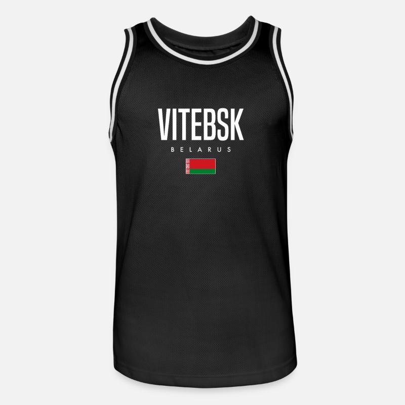 Vitebsk, Biélorussie, Biélorussie - Maillot de basket Homme - noir/blanc