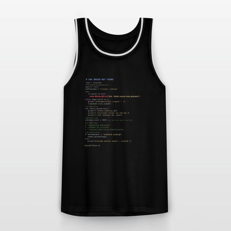 404 Brain Not Found Python Code Männer Basketball-Trikot