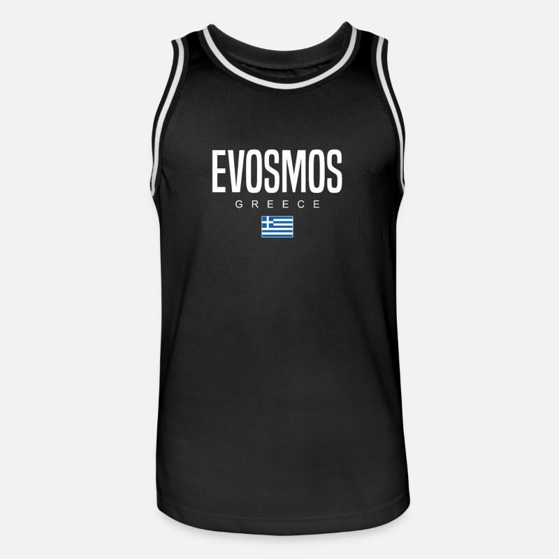 Evosmos Grèce - Maillot de basket Homme - noir/blanc