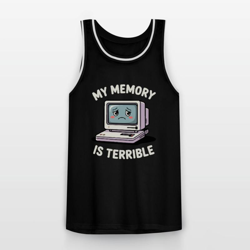 My Memory Is Terrible Funny Computer Funny Coding Men's Basketball Jersey