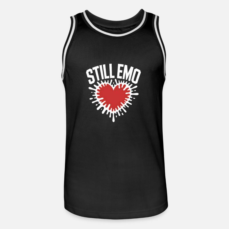 Still emo! Goth Emo Alternative Aesthetic - Men's Basketball Jersey - black/white