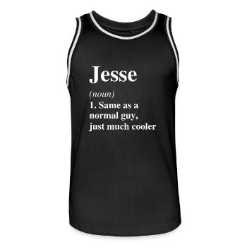 Jesse Definition Cooler Name Spruch Geschenk - Männer Basketball-Trikot - Schwarz/Weiß - Vorne - AI Model Male 185 dark (185cm)