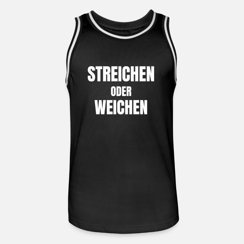 Steichen oder weichen! - Männer Basketball-Trikot - Schwarz/Weiß