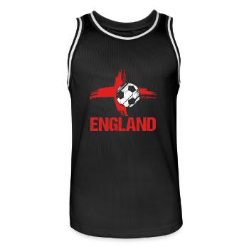 Angleterre Football - Maillot de basket Homme - noir/blanc - Devant - AI Model Male 185 dark (185cm)