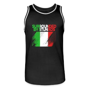 Italien Italie Italie - Maillot de basket Homme - noir/blanc - Devant - AI Model Male 185 dark (185cm)