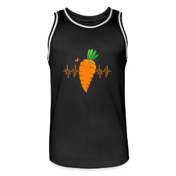 Carrot Vegetables - Men's Basketball Jersey - black/white - Front - AI Model Male 185 dark (185cm)