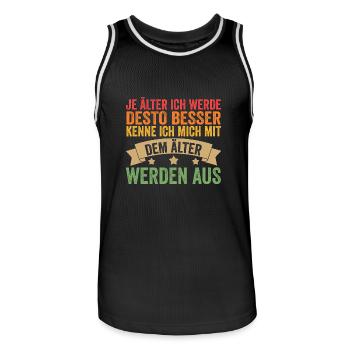 Ich Bin Nicht Alt Geburtstag - Männer Basketball-Trikot - Schwarz/Weiß - Vorne - AI Model Male 185 dark (185cm)