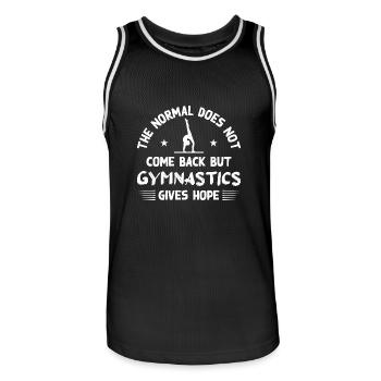 Gymnastik Training Fitness Gym - Männer Basketball-Trikot - Schwarz/Weiß - Vorne - AI Model Male 185 dark (185cm)