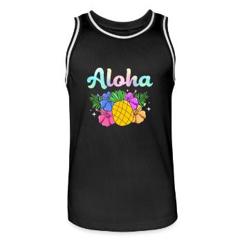 Maui Hawaii Hawaiian - Men's Basketball Jersey - black/white - Front - AI Model Male 185 dark (185cm)
