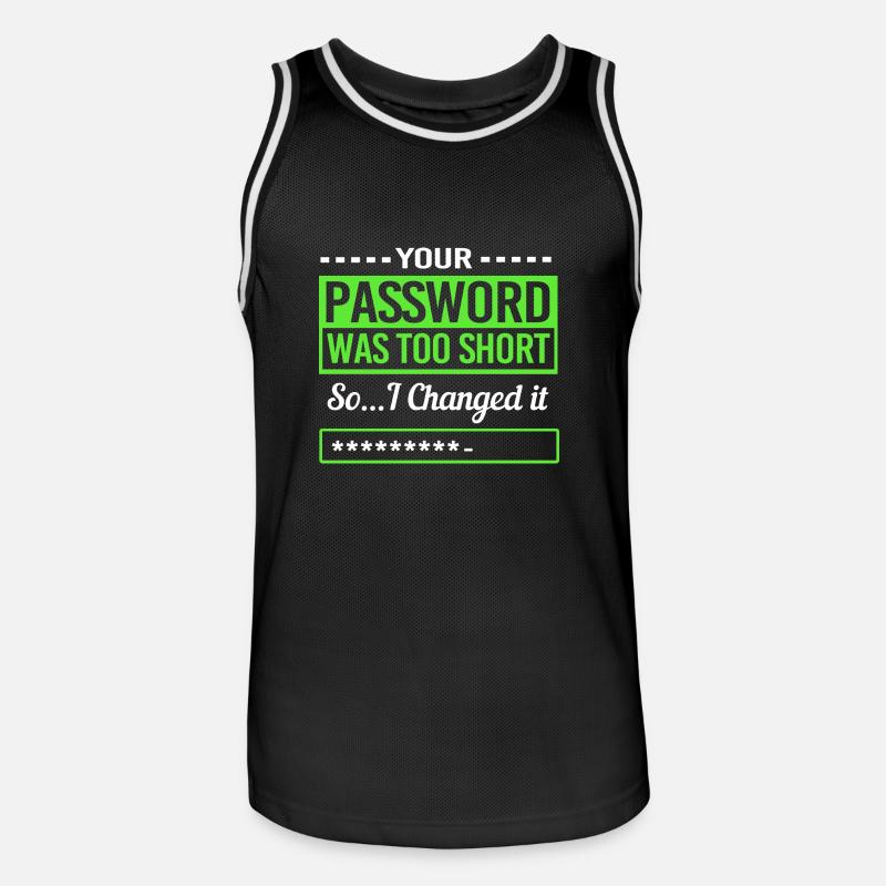 Cybersecurity Cyber Programmierer Hacker - Männer Basketball-Trikot - Schwarz/Weiß