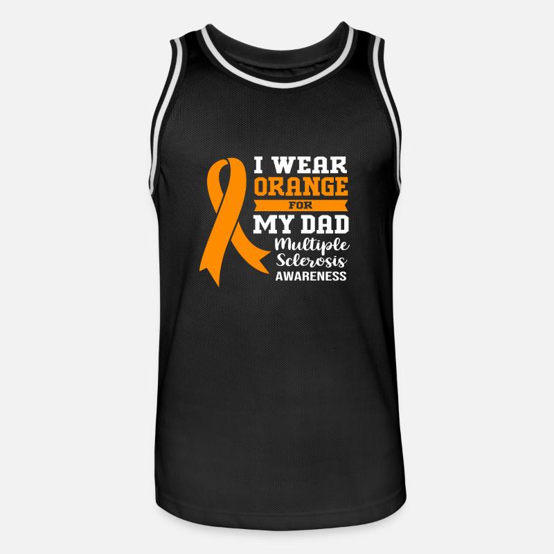 Multiple Sclerosis MS - Men's Basketball Jersey - black/white