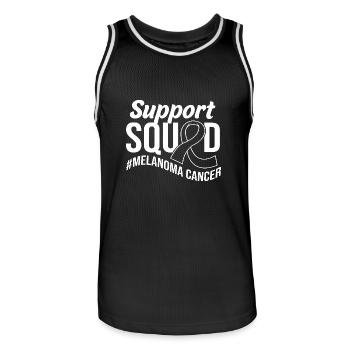 Skin cancer melanoma - Men's Basketball Jersey - black/white - Front - AI Model Male 185 dark (185cm)