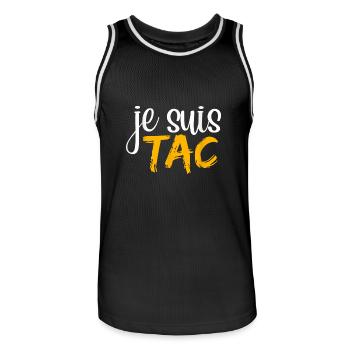 Je Suis TAC - Déguisement 2 Personnes -TIC Et TAC - Maillot de basket Homme - noir/blanc - Devant - AI Model Male 185 dark (185cm)
