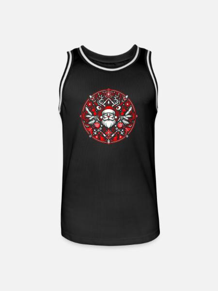 Weihnachten Logo 2 - Männer Basketball-Trikot - Schwarz/Weiß