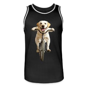 Labrador Retriever - Männer Basketball-Trikot - Schwarz/Weiß - Vorne - AI Model Male 185 dark (185cm)