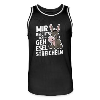 Esel Eselchen Maultier Muli - Männer Basketball-Trikot - Schwarz/Weiß - Vorne - AI Model Male 185 dark (185cm)