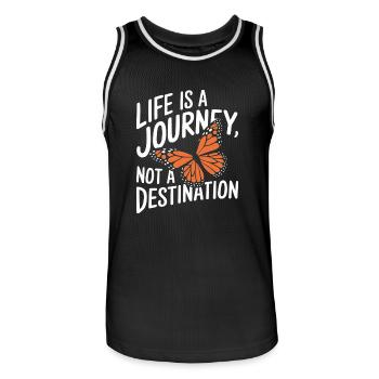 Butterfly Monarch Butterfly Colorful Butterflies - Men's Basketball Jersey - black/white - Front - AI Model Male 185 dark (185cm)