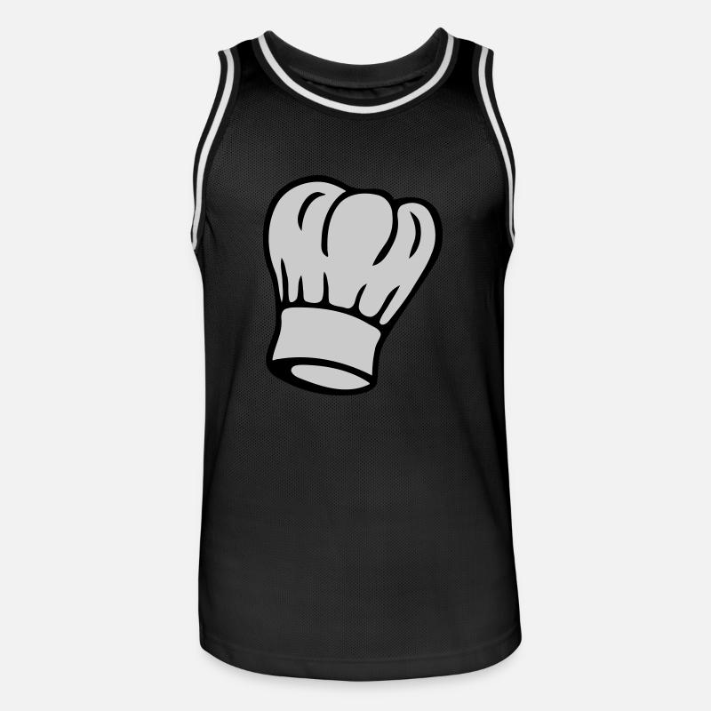 Kochmütze 2 Farbig - Maillot de basket Homme - noir/blanc